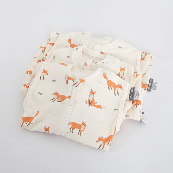 Convertible 2 in 1 newborn sleepwear that changes from swaddle to sleeveless sleeping bag