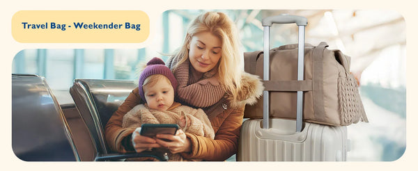 Large changing bag tote with padded straps for more comfortable carrying