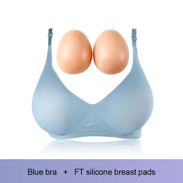 Silicone bra insert designed to move naturally under clothing